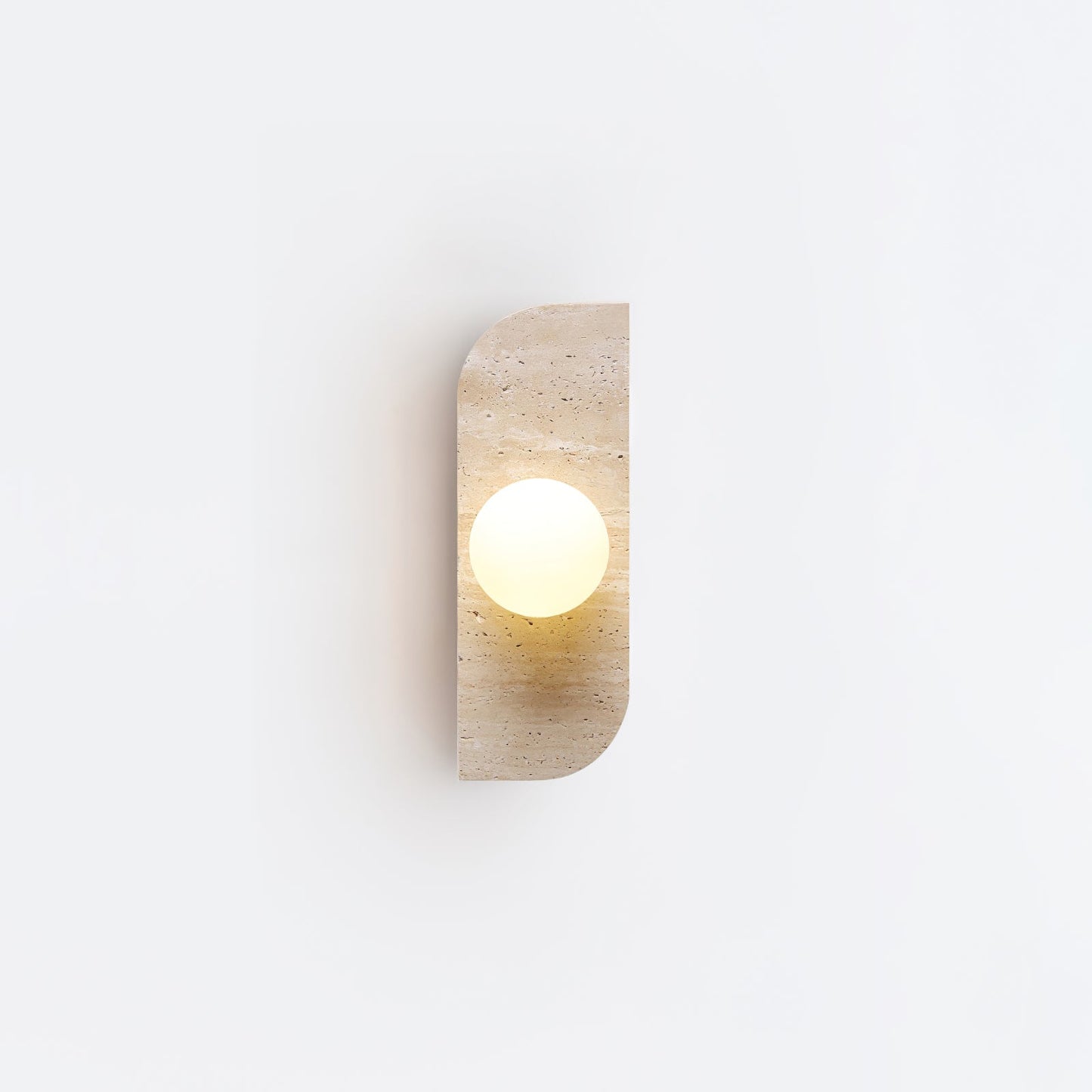 Elysian Travertine Wall Light with LED Glass Globes