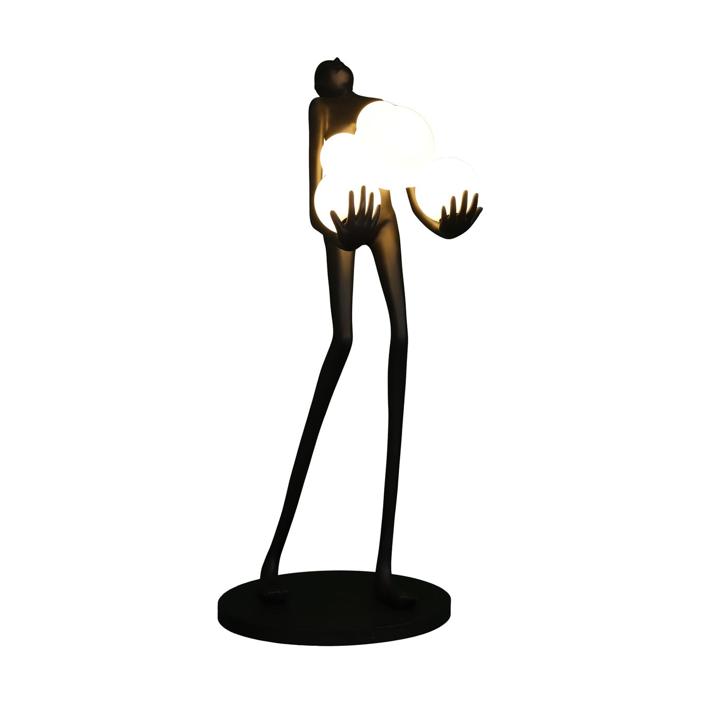 Embrace Sculpture Floor Lamp with Integrated LED Light