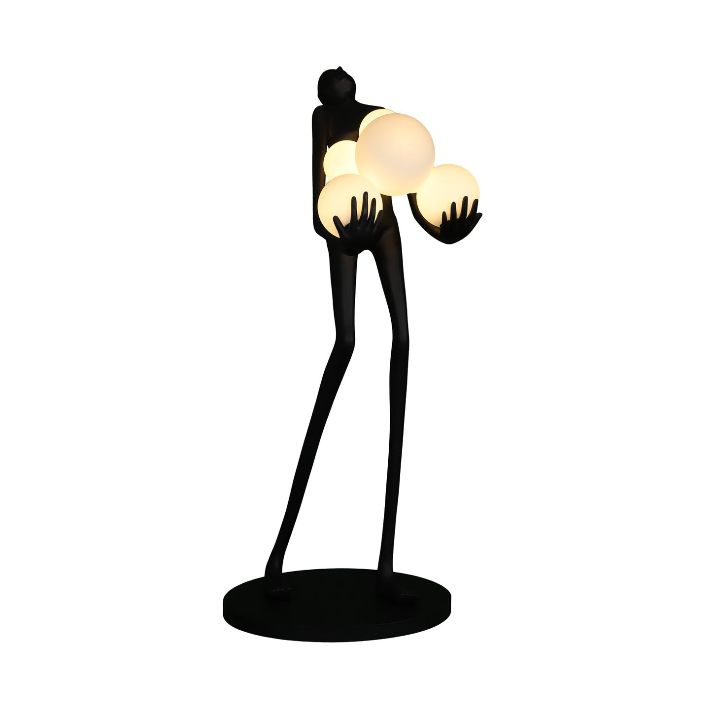 Embrace Sculpture Floor Lamp with Integrated LED Light