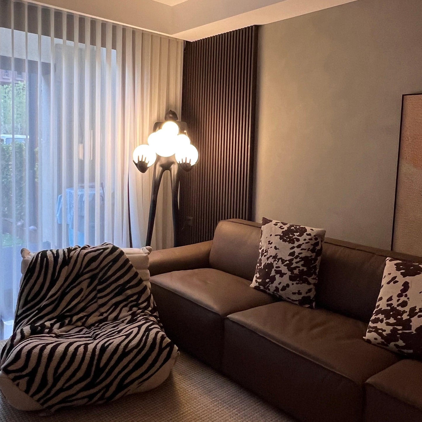 Embrace Sculpture Floor Lamp with Integrated LED Light
