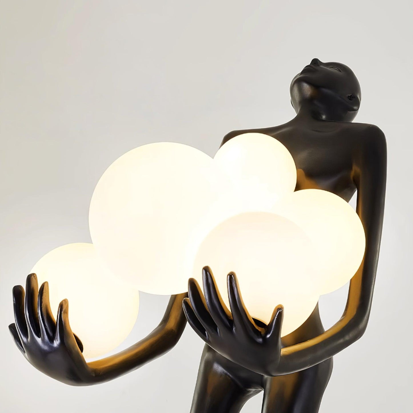 Embrace Sculpture Floor Lamp with Integrated LED Light