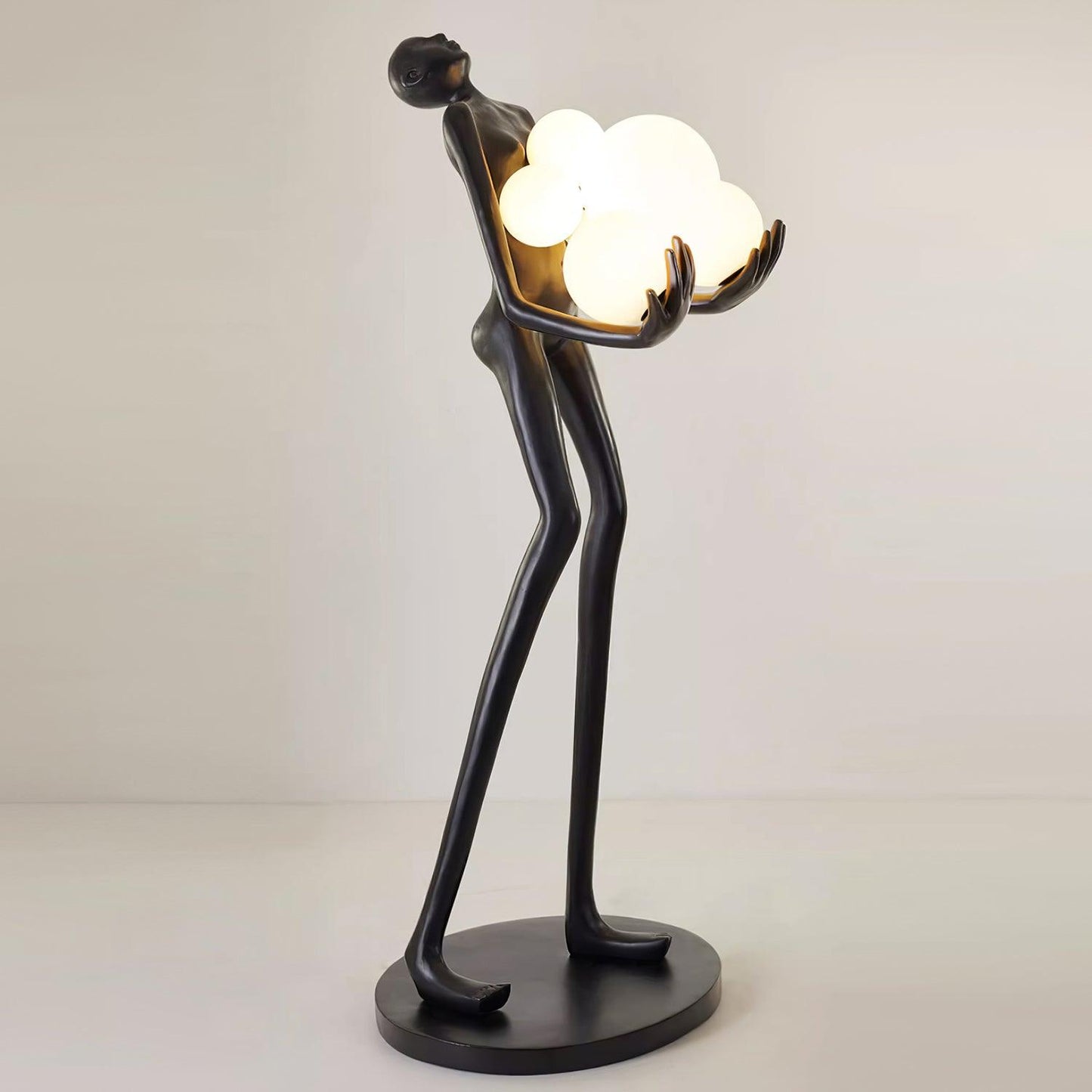 Embrace Sculpture Floor Lamp with Integrated LED Light