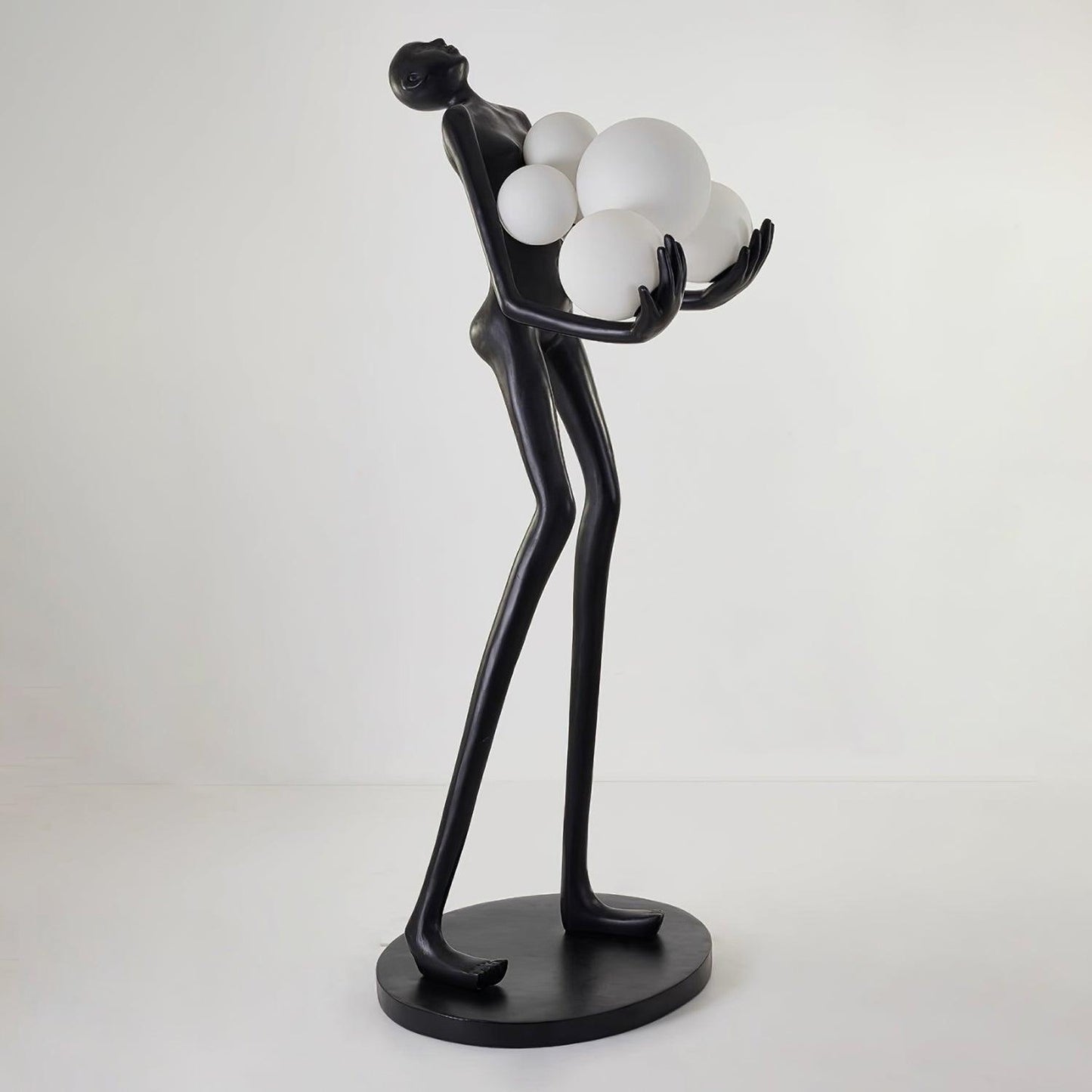 Embrace Sculpture Floor Lamp with Integrated LED Light