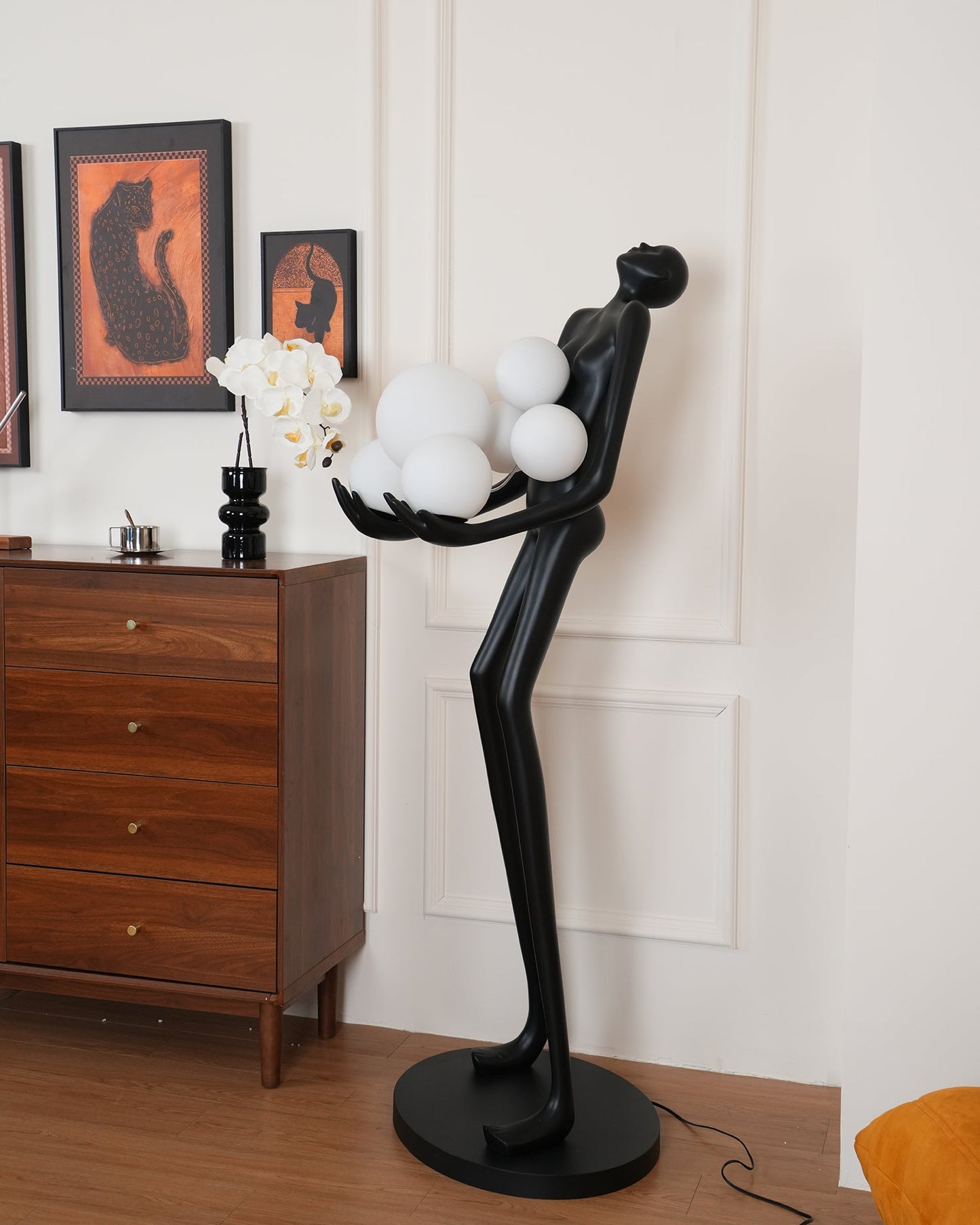 Embrace Sculpture Floor Lamp with Integrated LED Light