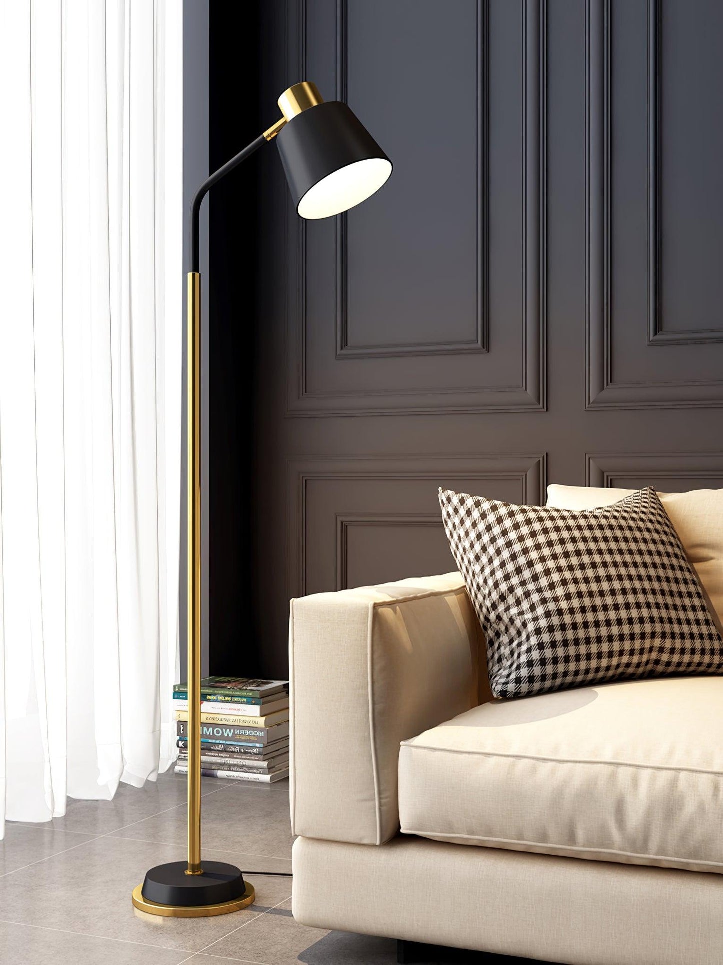 Emmental Floor Lamp - Adjustable LED Mid-Century Design