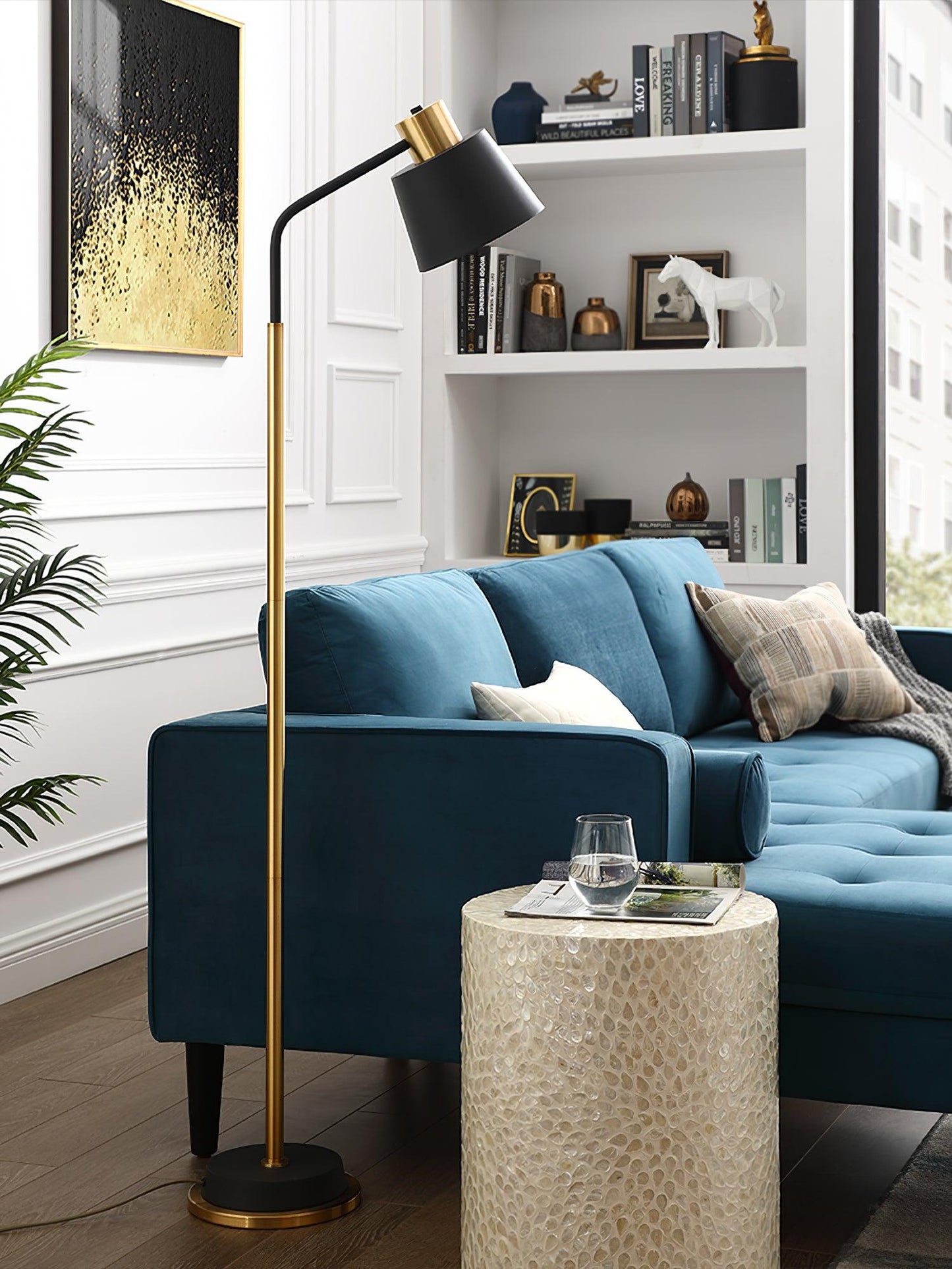 Emmental Floor Lamp - Adjustable LED Mid-Century Design