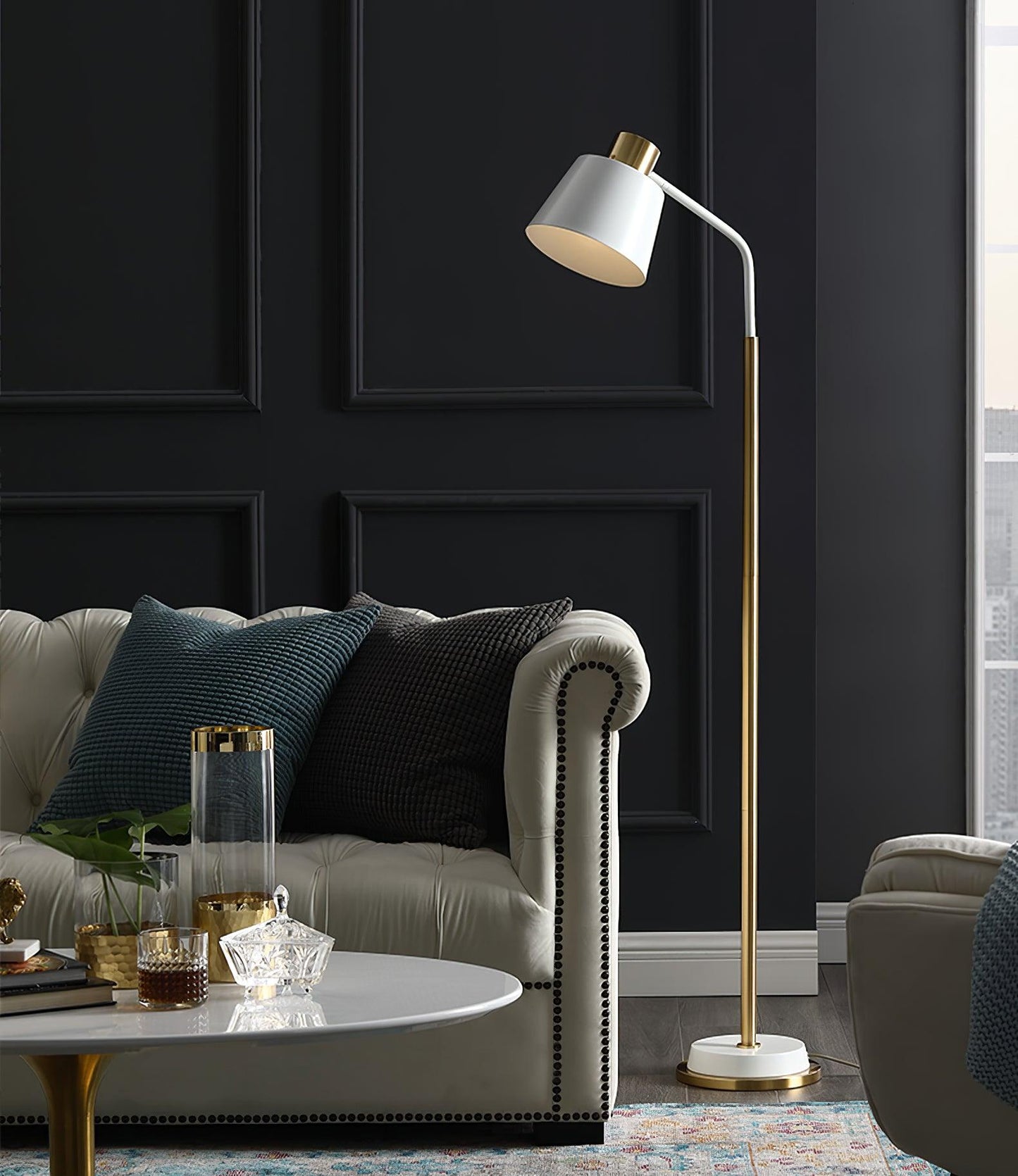 Emmental Floor Lamp - Adjustable LED Mid-Century Design