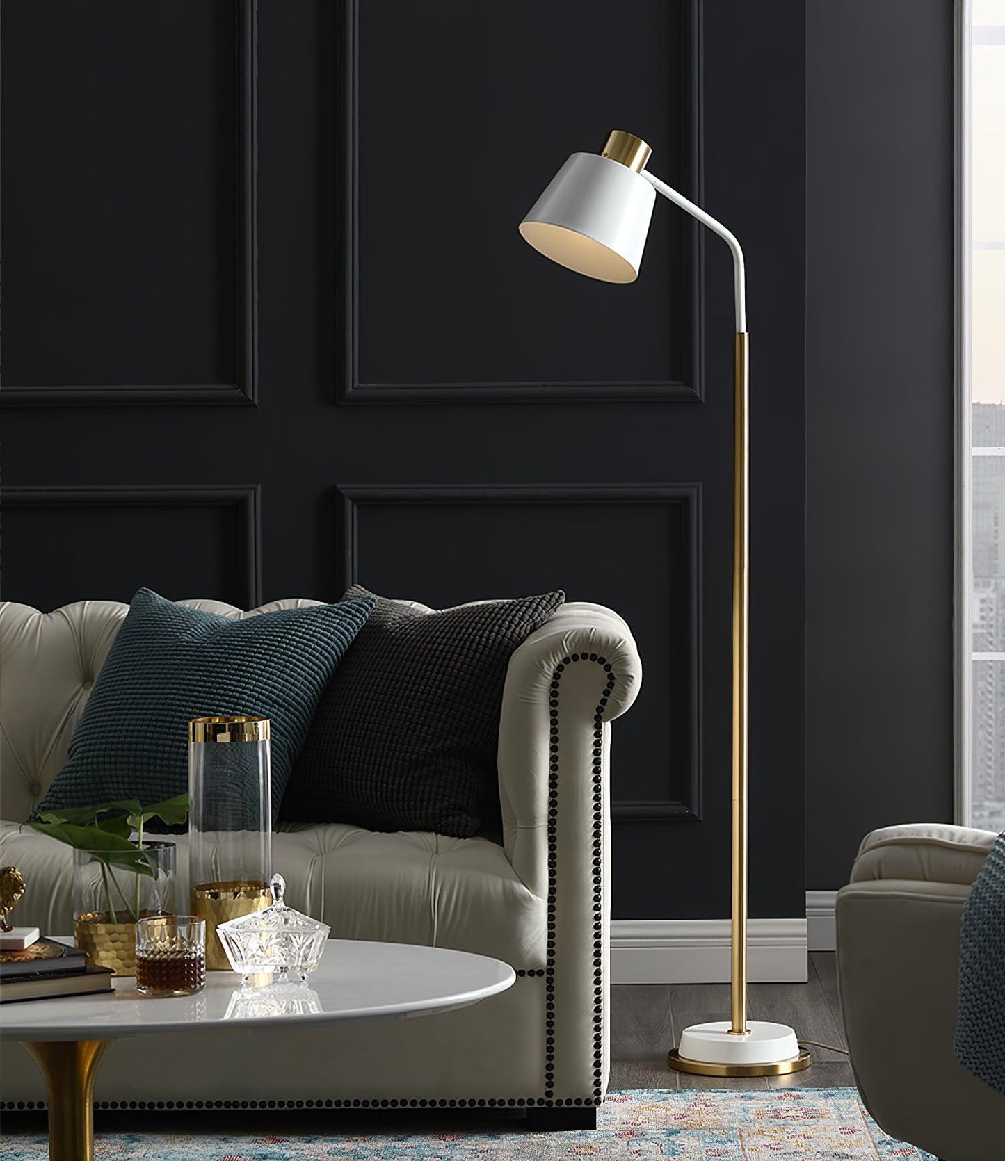 Emmental Floor Lamp - Adjustable LED Mid-Century Design