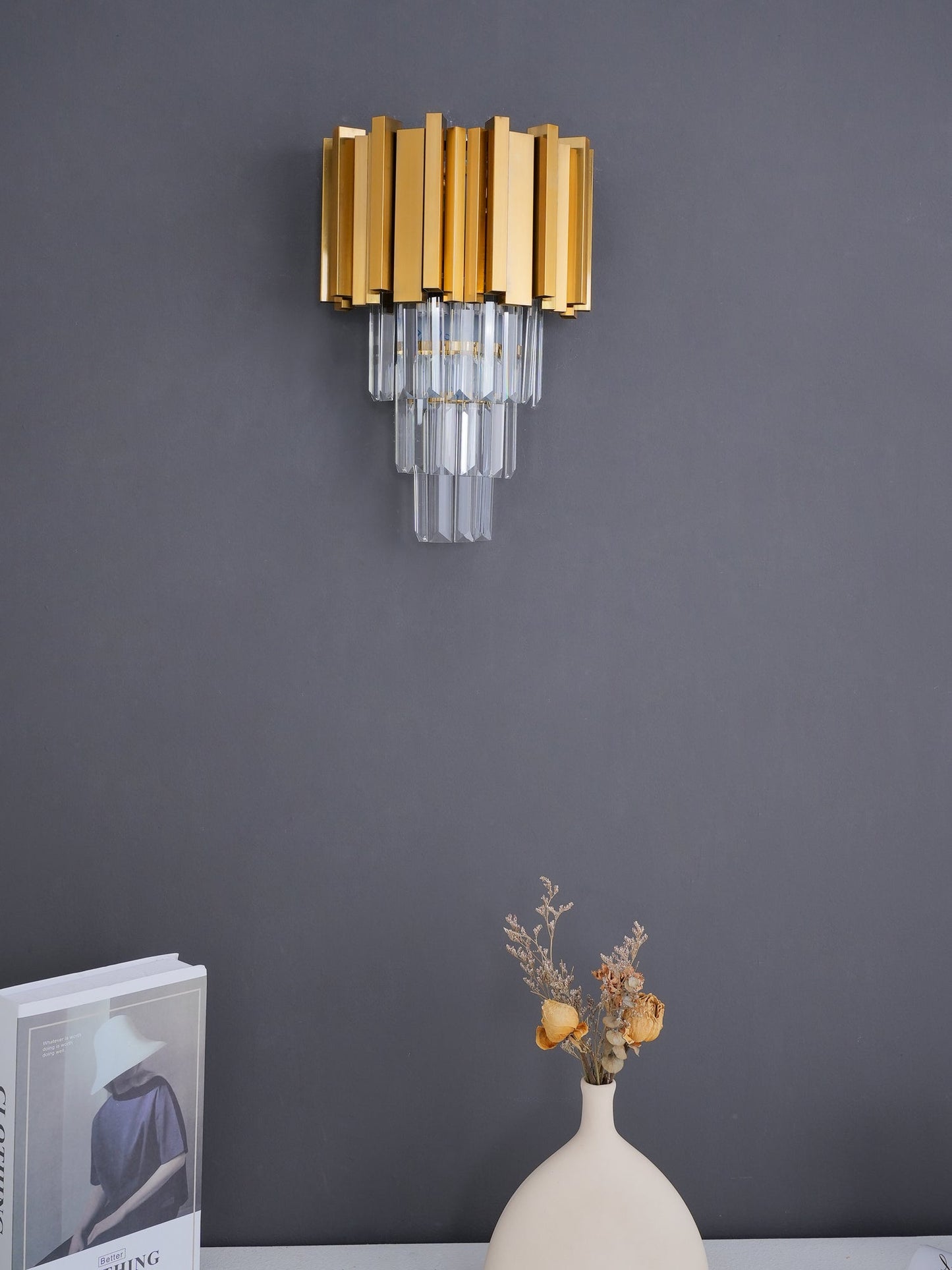 Empire Wall Lamp LED Indoor Lighting - Gold Finish, Set of 2