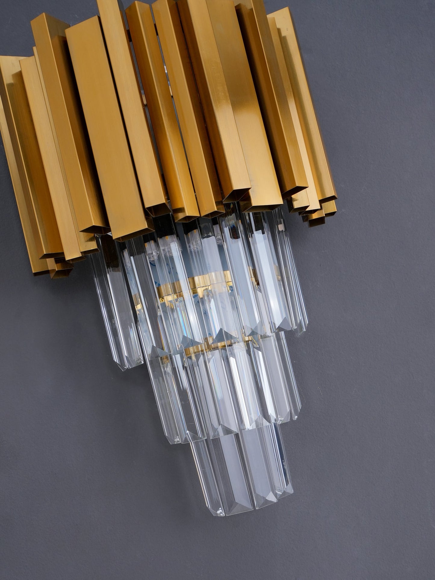 Empire Wall Lamp LED Indoor Lighting - Gold Finish, Set of 2