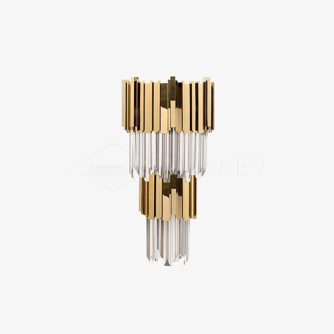 Empire Wall Lamp LED Indoor Lighting - Gold Finish, Set of 2