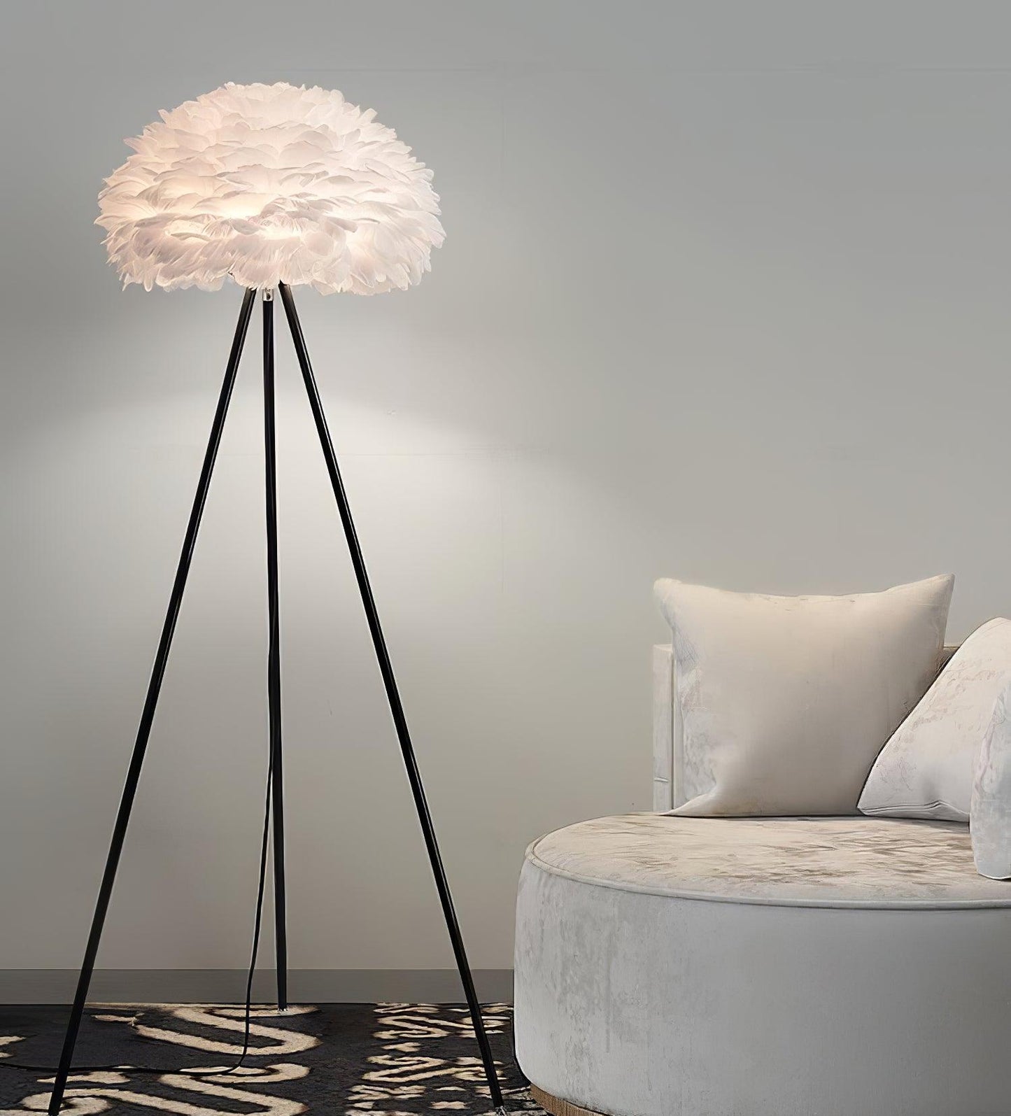 Eos Feather Floor Lamp - Elegant LED Lighting for Home