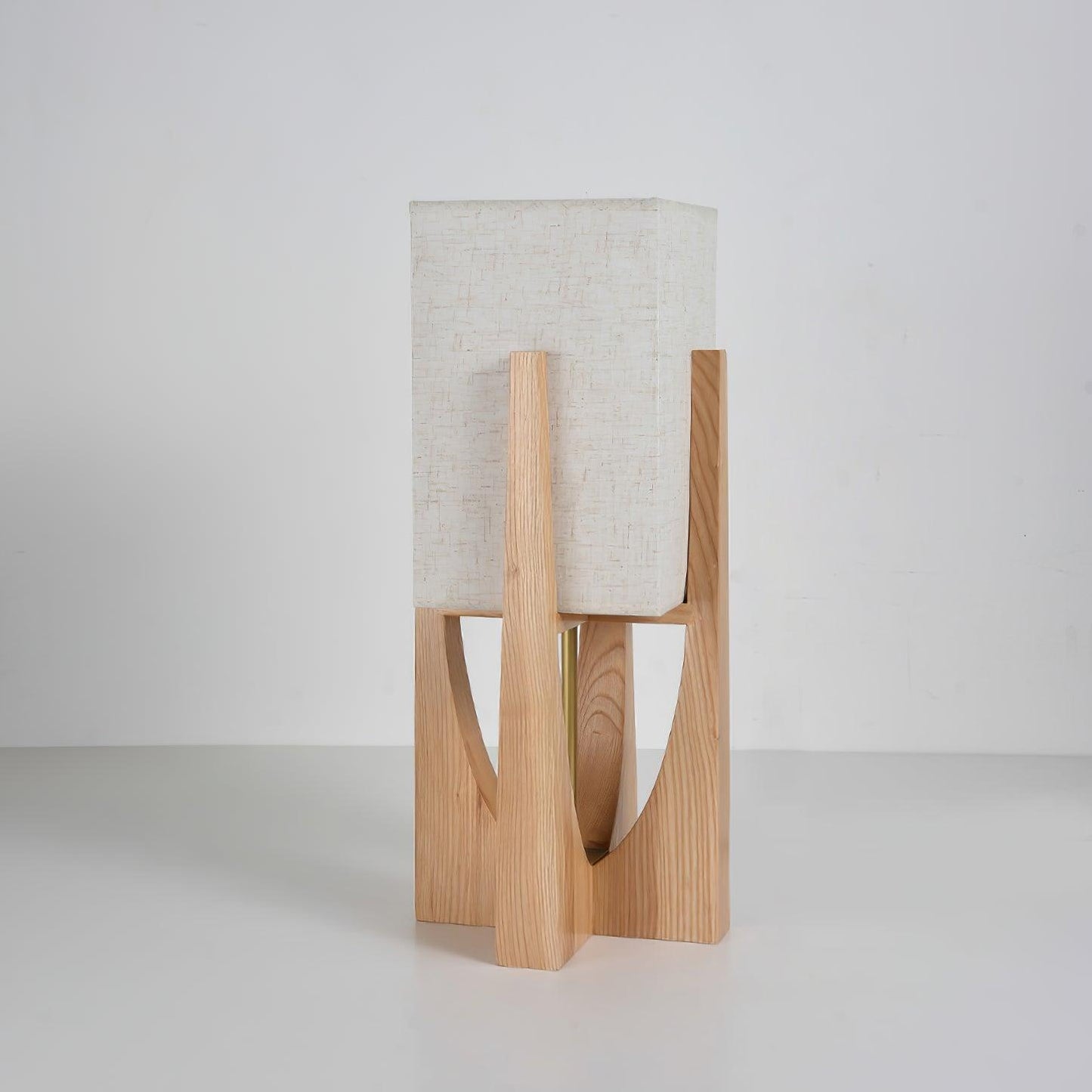 Fairbanks Floor Lamp - LED Ash Wood Design for Indoor Use