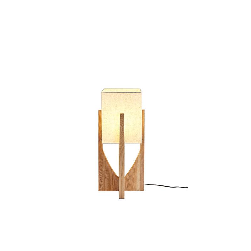 Fairbanks Floor Lamp - LED Ash Wood Design for Indoor Use