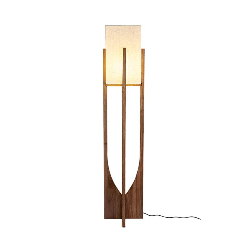 Fairbanks Floor Lamp - LED Ash Wood Design for Indoor Use