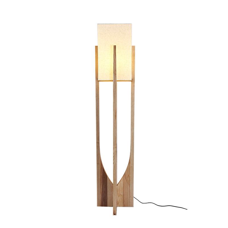 Fairbanks Floor Lamp - LED Ash Wood Design for Indoor Use