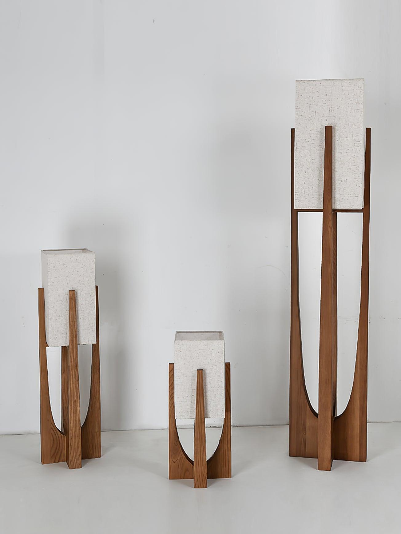 Fairbanks Floor Lamp - LED Ash Wood Design for Indoor Use