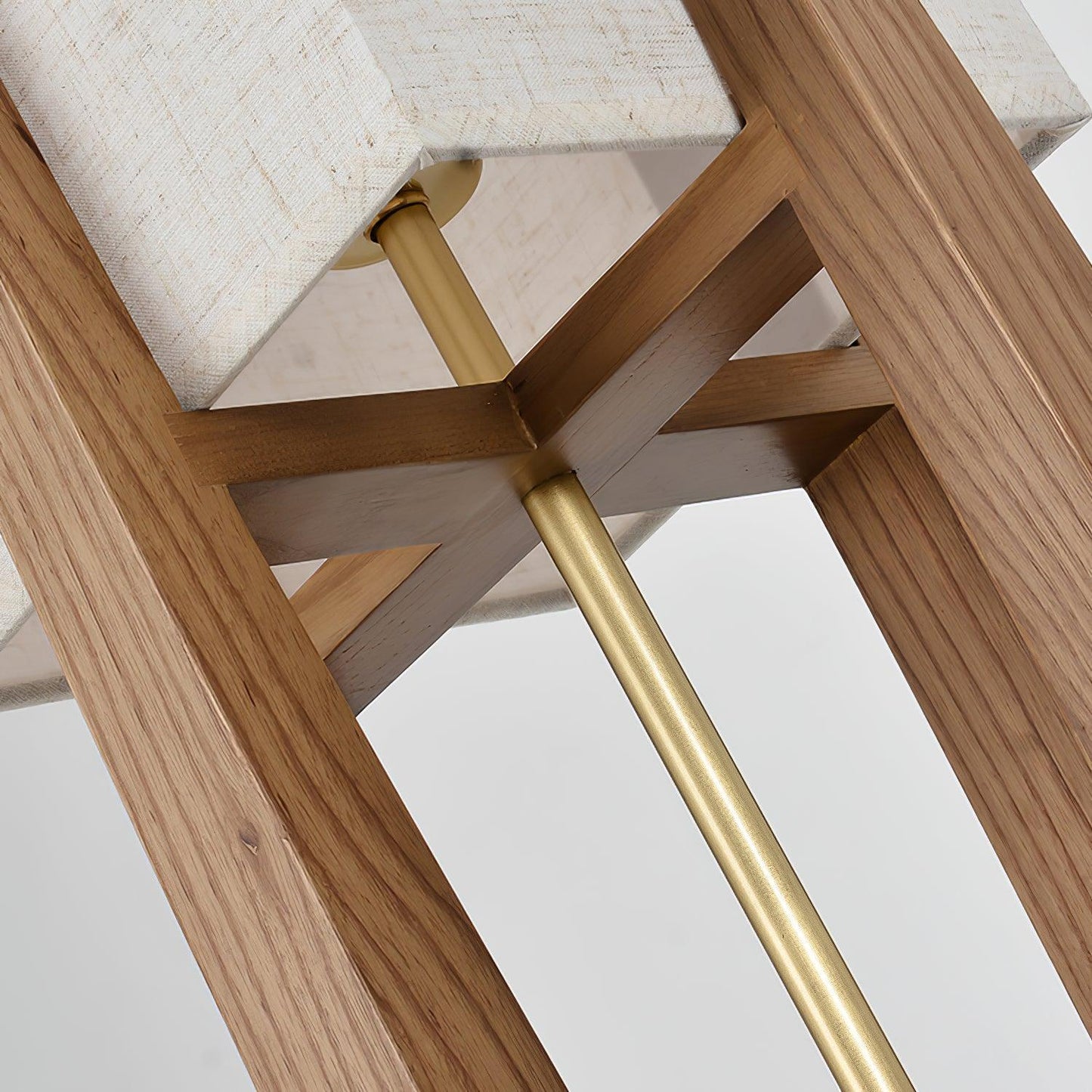 Fairbanks Floor Lamp - LED Ash Wood Design for Indoor Use