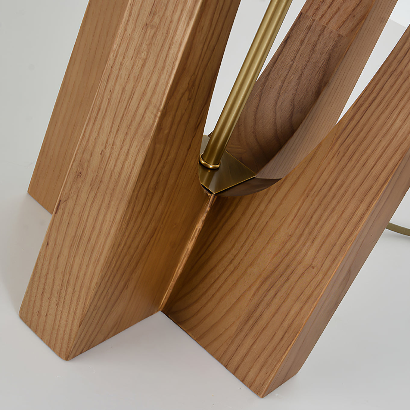 Fairbanks Floor Lamp - LED Ash Wood Design for Indoor Use