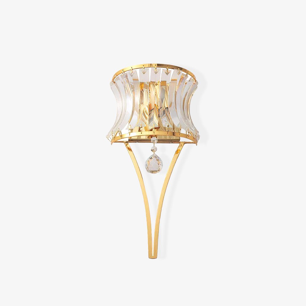 Fantania Wall Lamp Set of 2 LED Gold Crystal Sconce