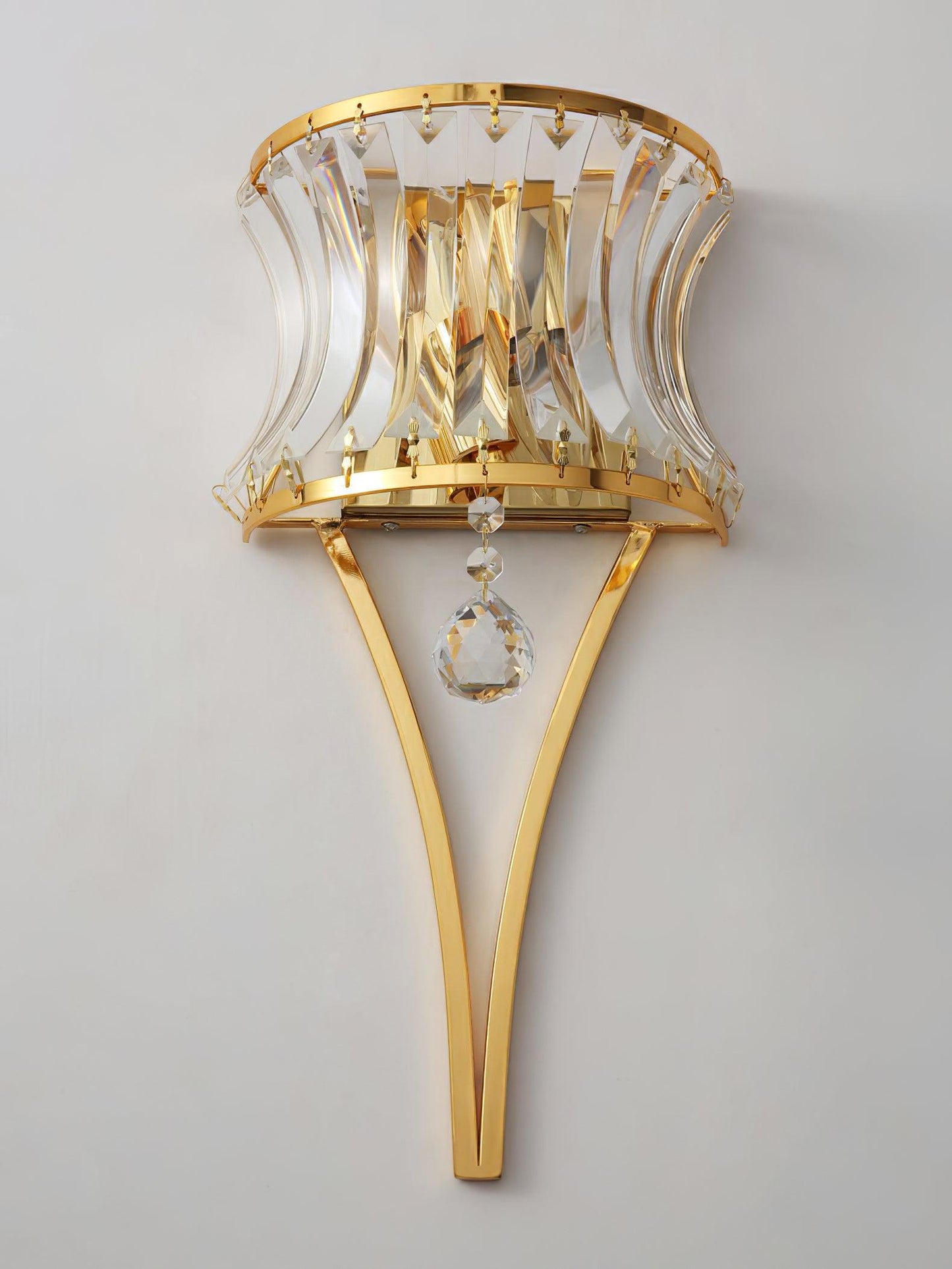 Fantania Wall Lamp Set of 2 LED Gold Crystal Sconce