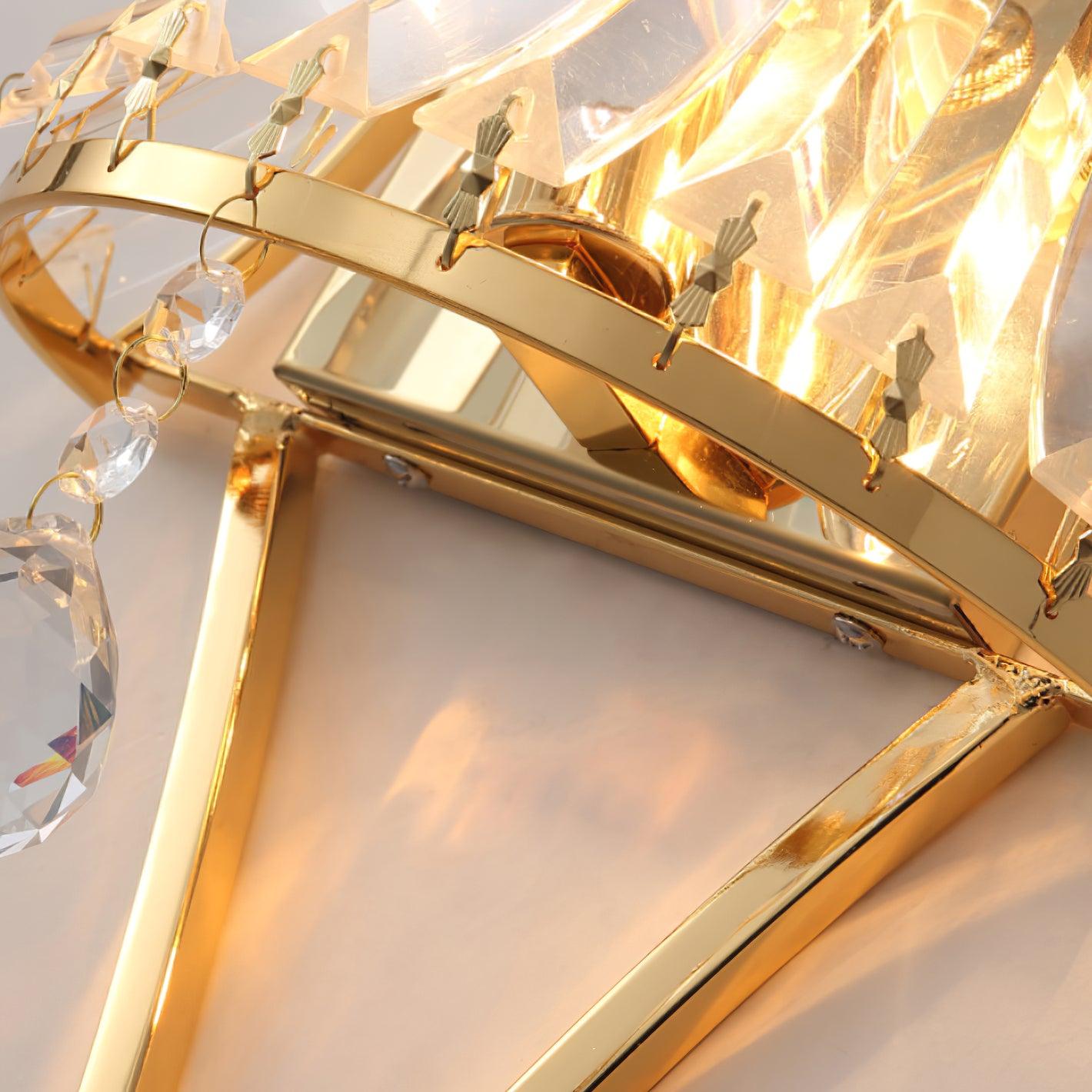 Fantania Wall Lamp Set of 2 LED Gold Crystal Sconce