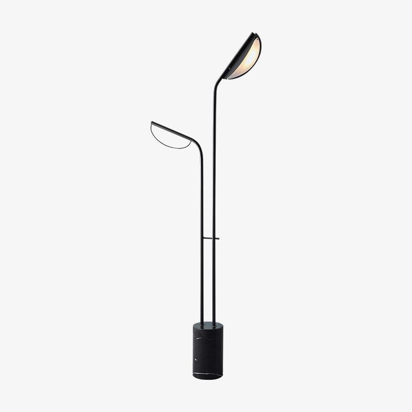 Filo Floor Lamp with Integrated LED and Black Marble Base