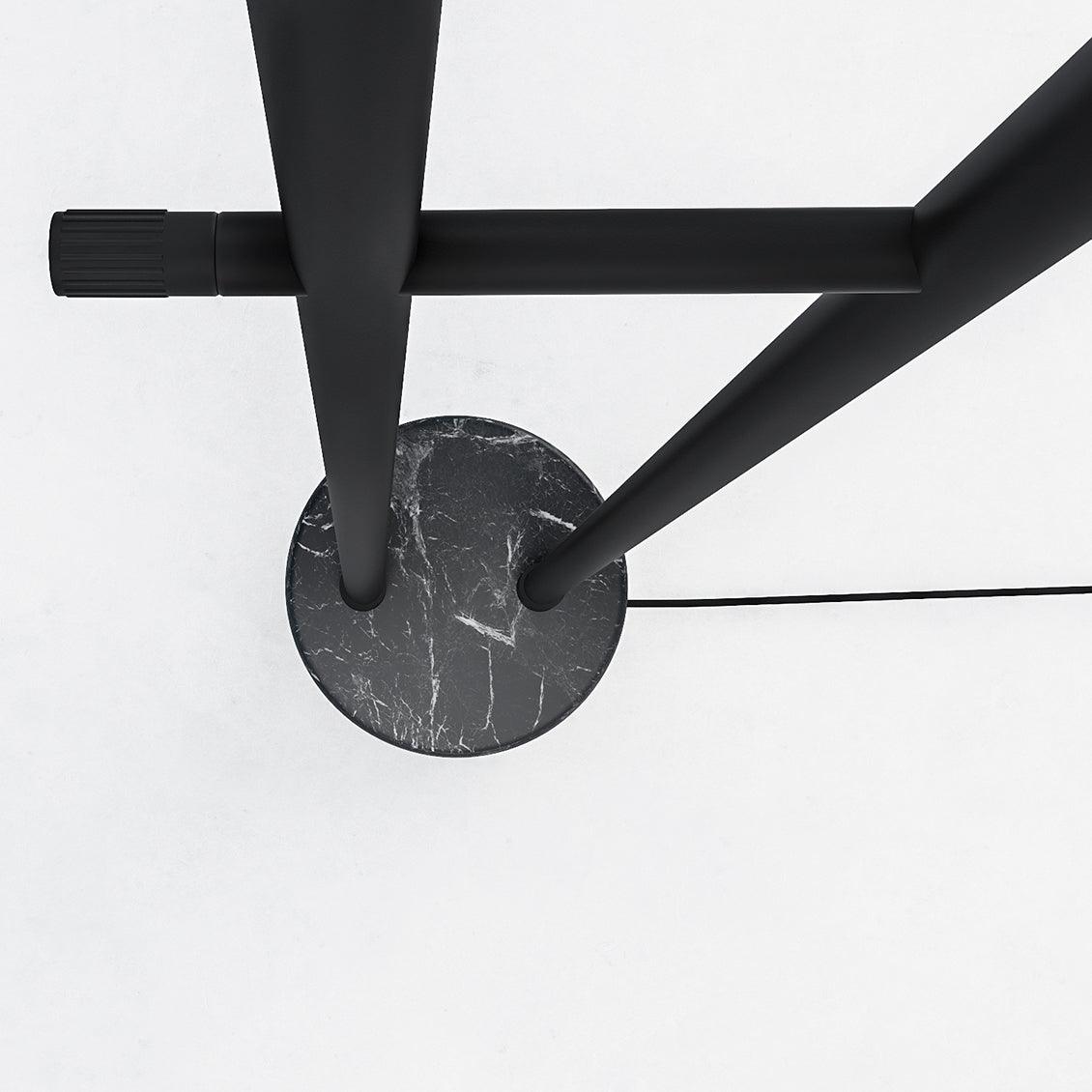 Filo Floor Lamp with Integrated LED and Black Marble Base