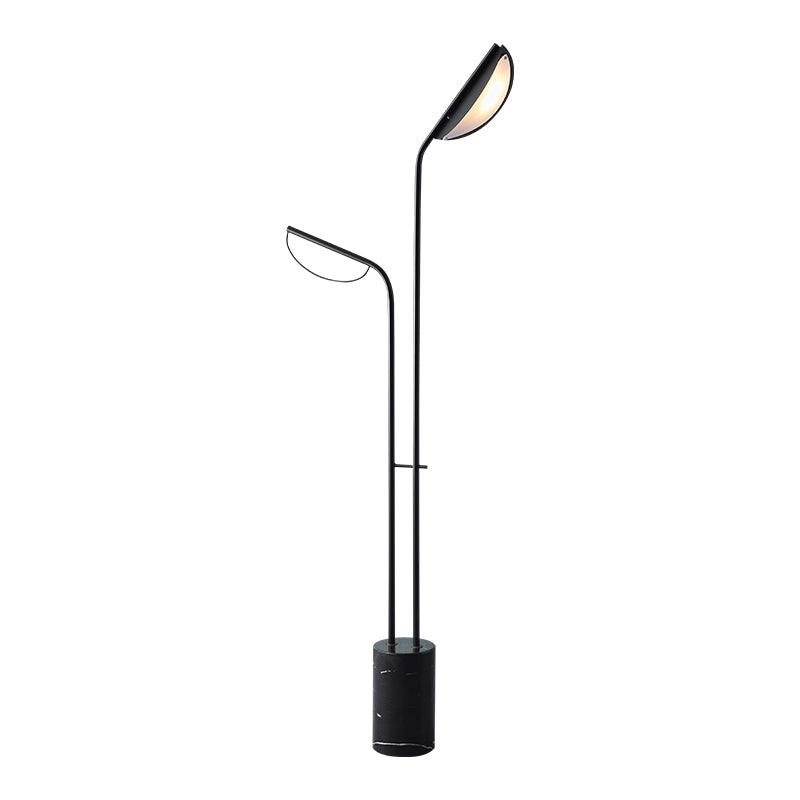 Filo Floor Lamp with Integrated LED and Black Marble Base
