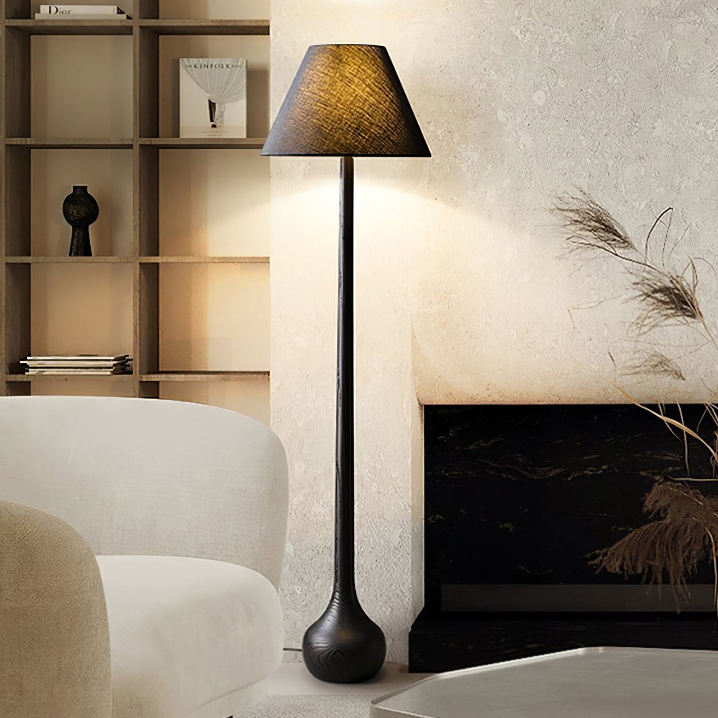 Final Strike Floor Lamp - LED Indoor Lighting - Wooden Base