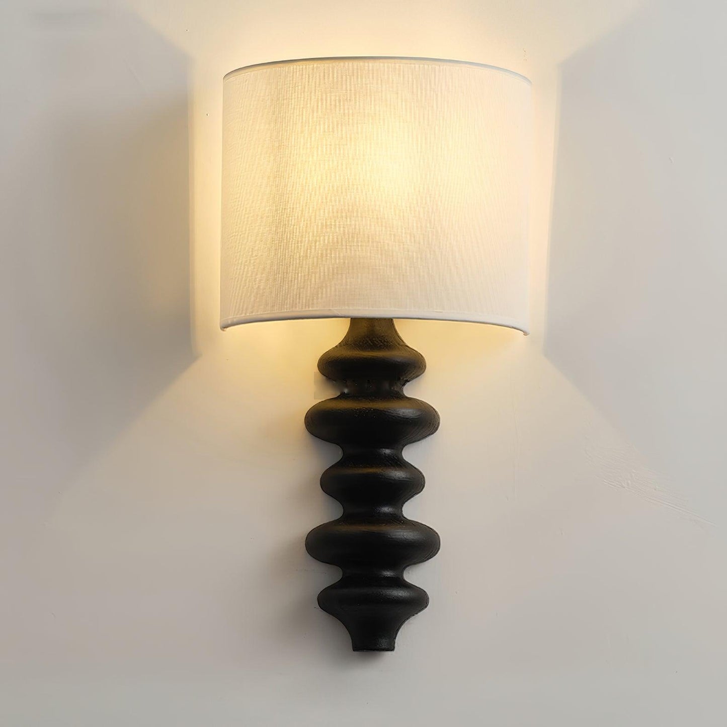 Fishbone Sconce Wall Light - Textured Solid Wood, LED