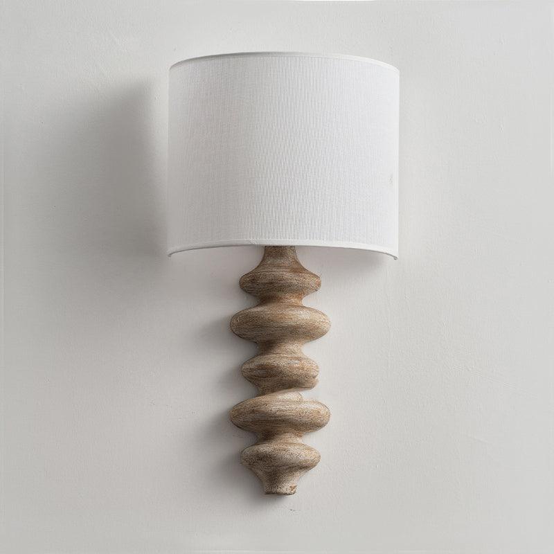 Fishbone Sconce Wall Light - Textured Solid Wood, LED