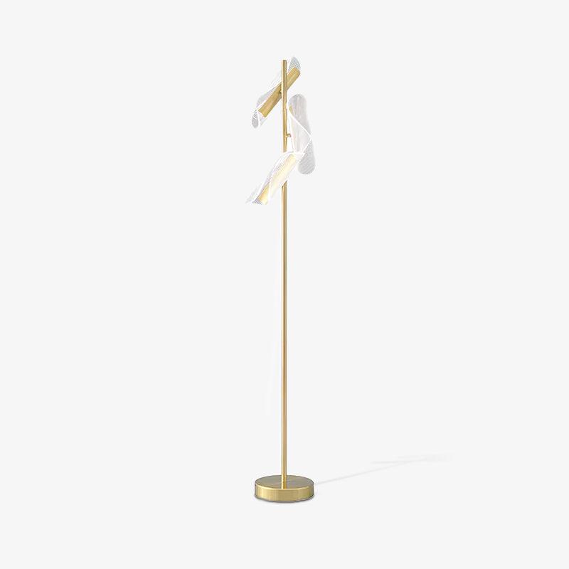 Flame Floor Lamp with LED Light and Marble Base