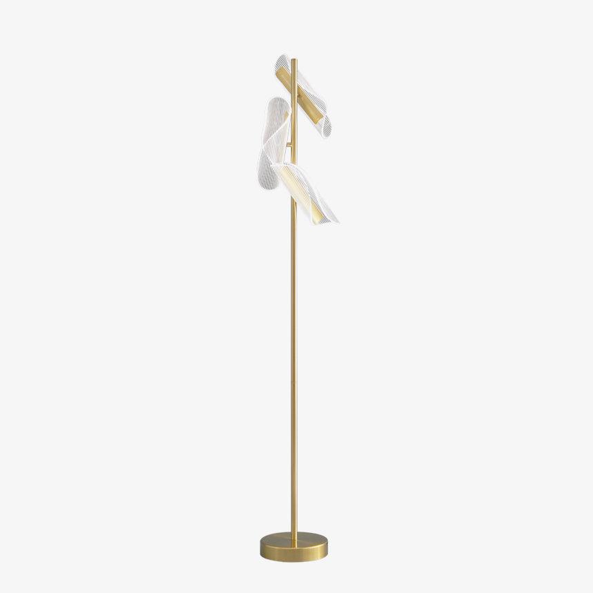 Flame Floor Lamp with LED Light and Marble Base