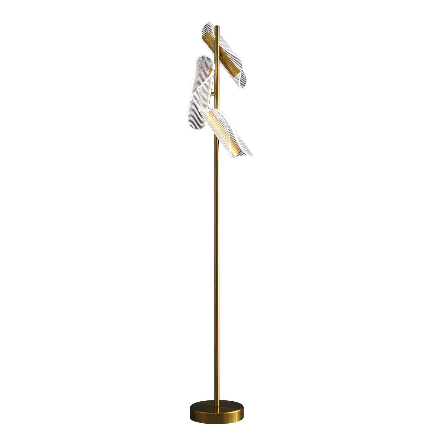 Flame Floor Lamp with LED Light and Marble Base