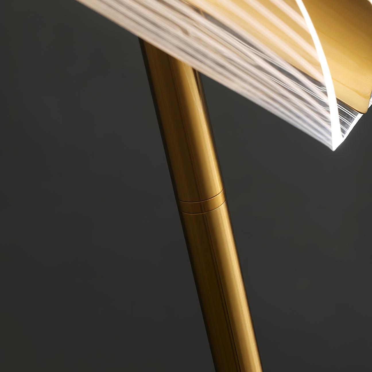 Flame Floor Lamp with LED Light and Marble Base