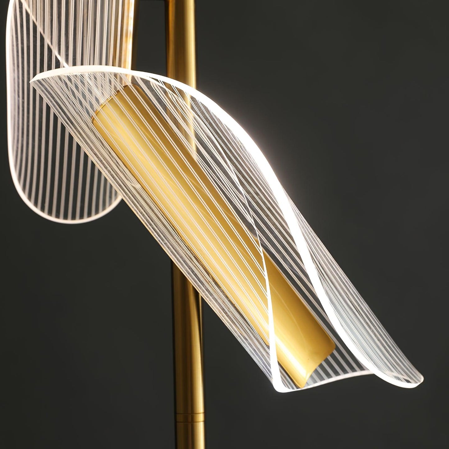 Flame Floor Lamp with LED Light and Marble Base