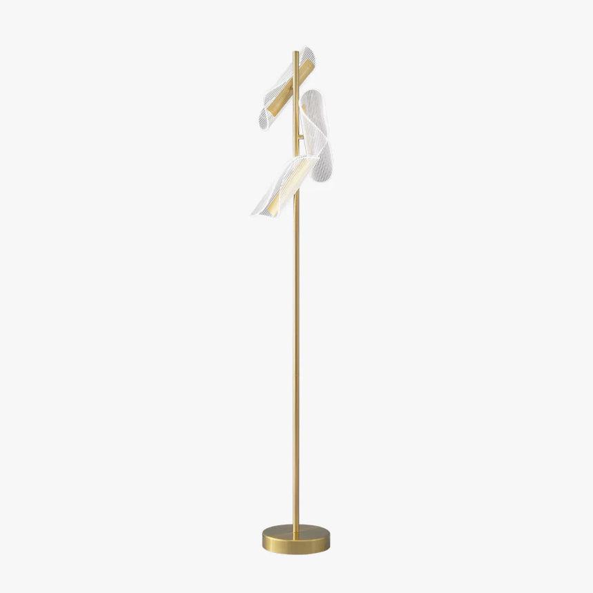 Flame Floor Lamp with LED Light and Marble Base