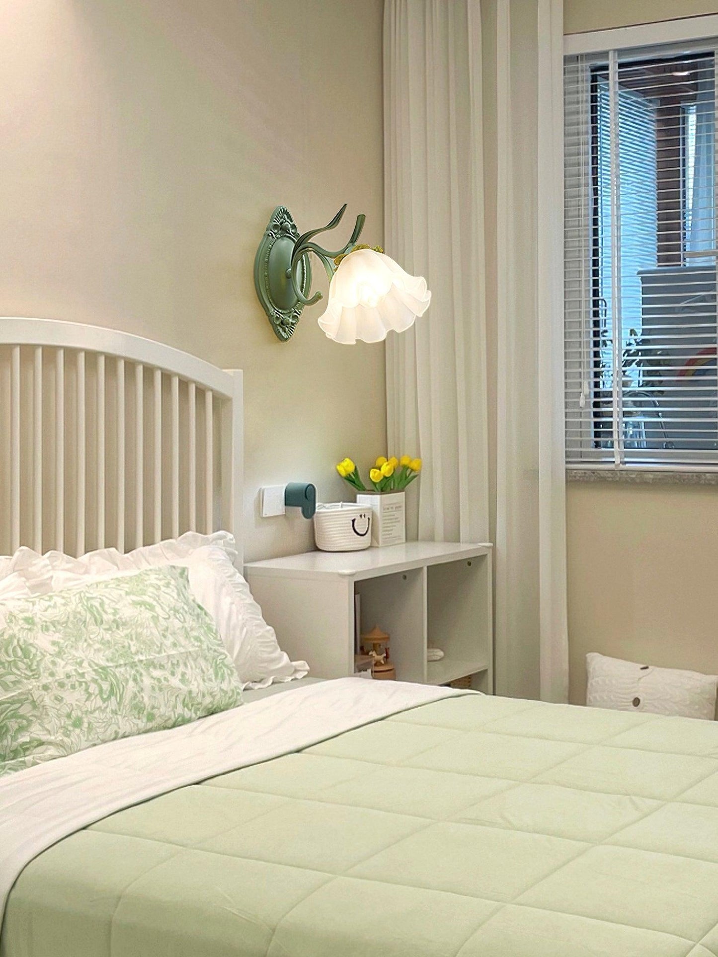 Flared Wall Light Sconce - Elegant Floral LED Design