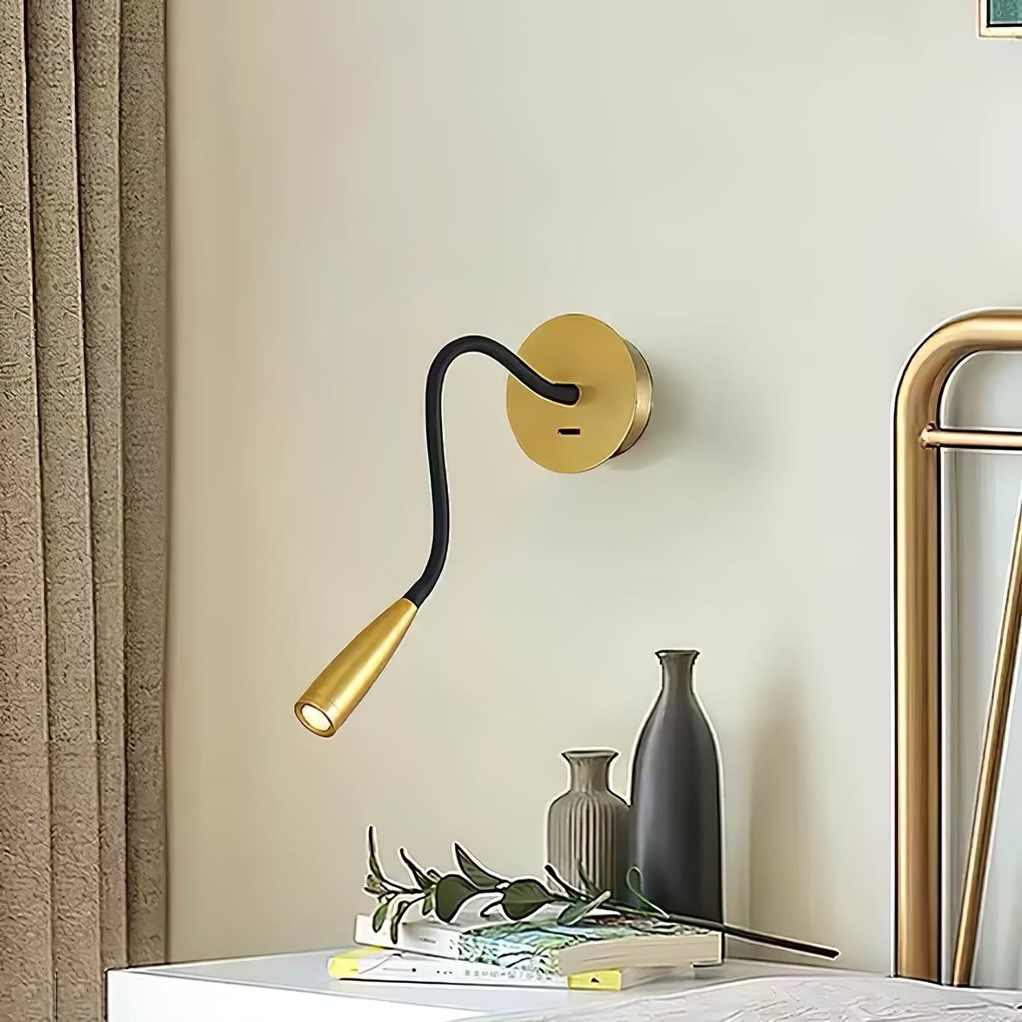 Flexi Hose Wall Light Sconce with Adjustable LED Design