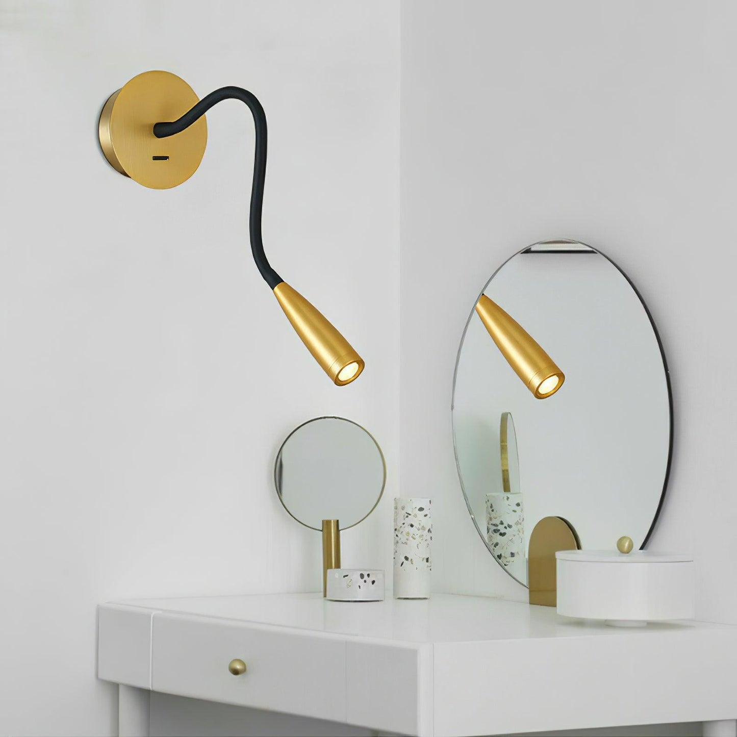 Flexi Hose Wall Light Sconce with Adjustable LED Design