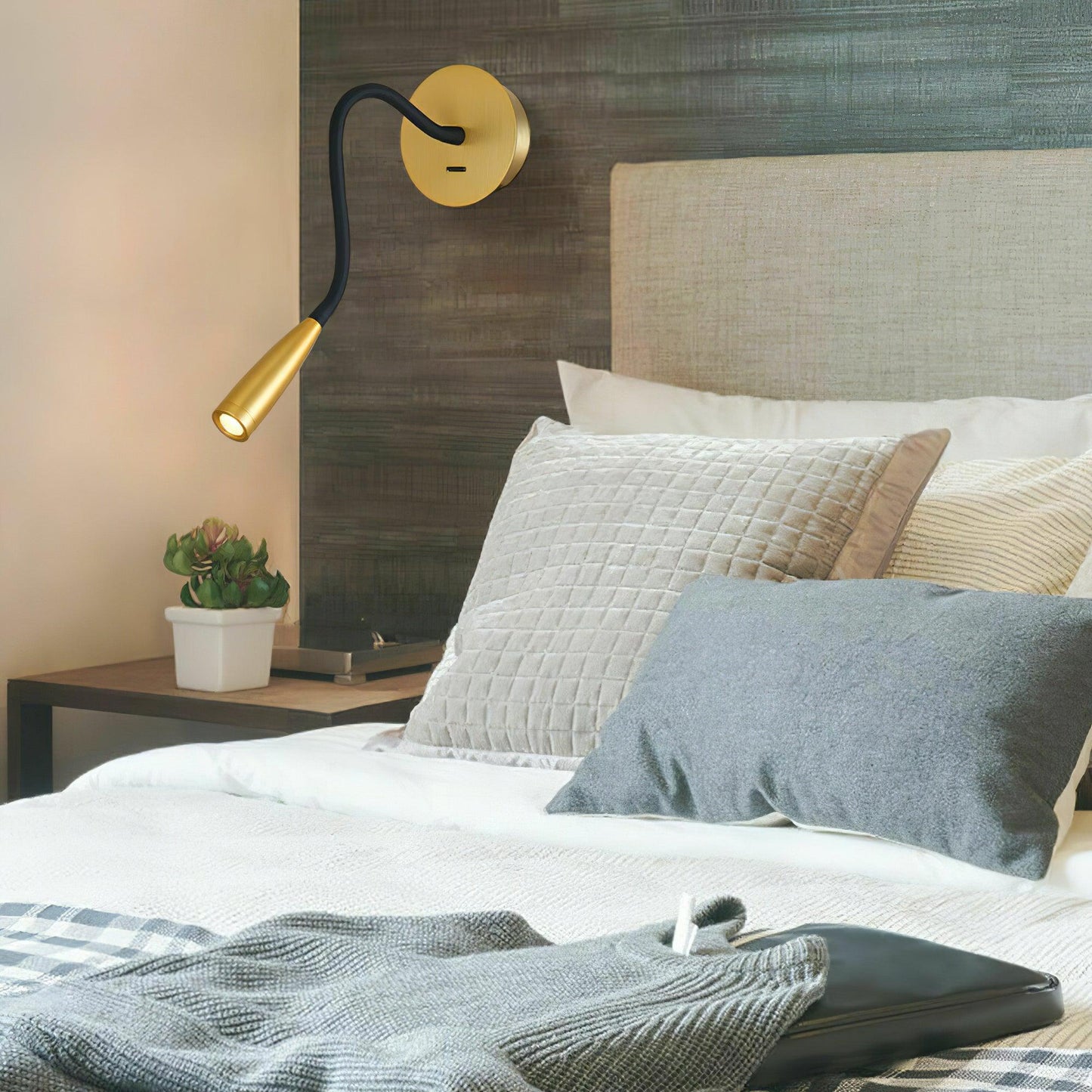Flexi Hose Wall Light Sconce with Adjustable LED Design
