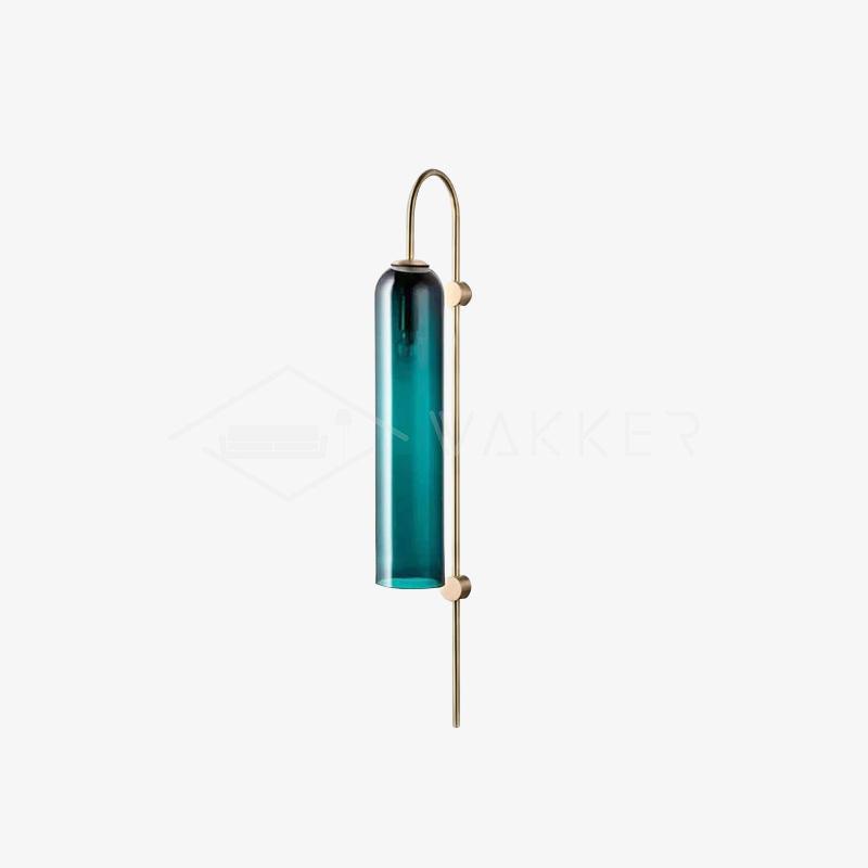 Modern Glass Wall Lamp Sconce - LED, Black & Gold Finish