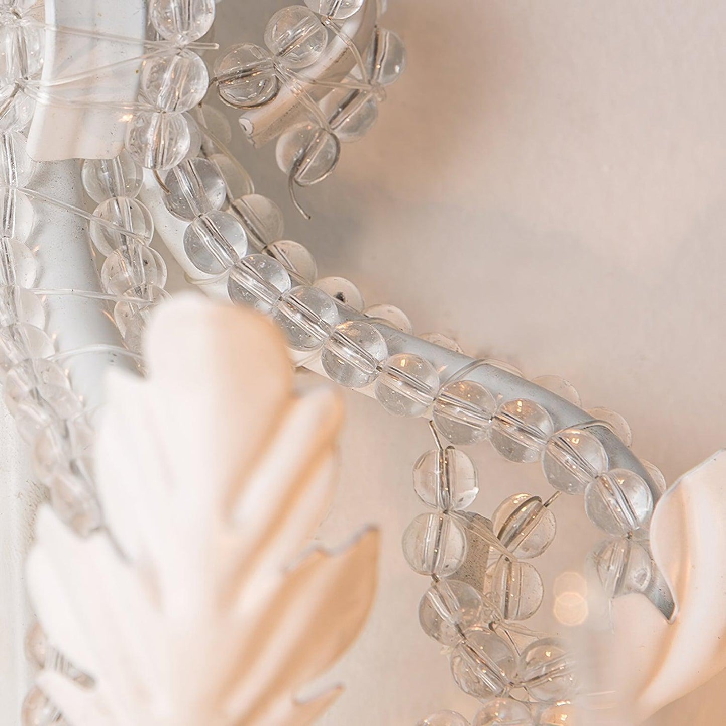 Candle Holder Wall Lamp Set of 2 with Crystal Accents
