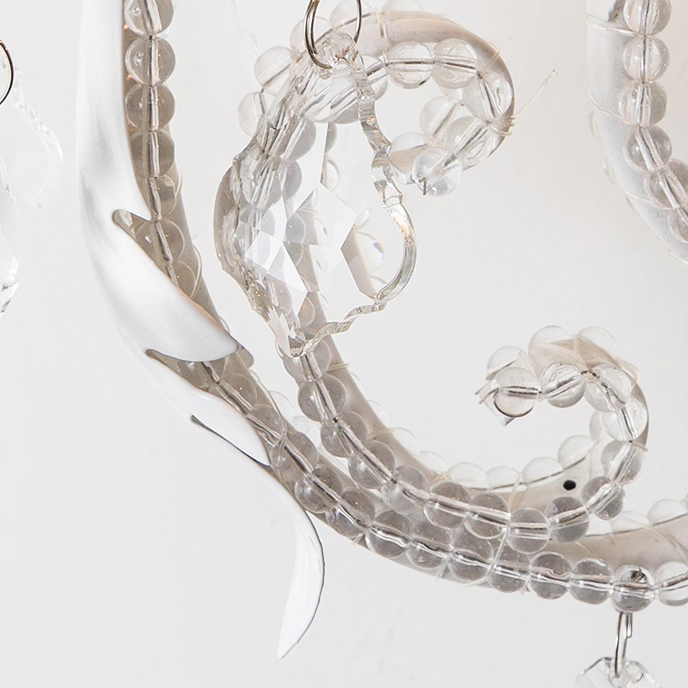 Candle Holder Wall Lamp Set of 2 with Crystal Accents