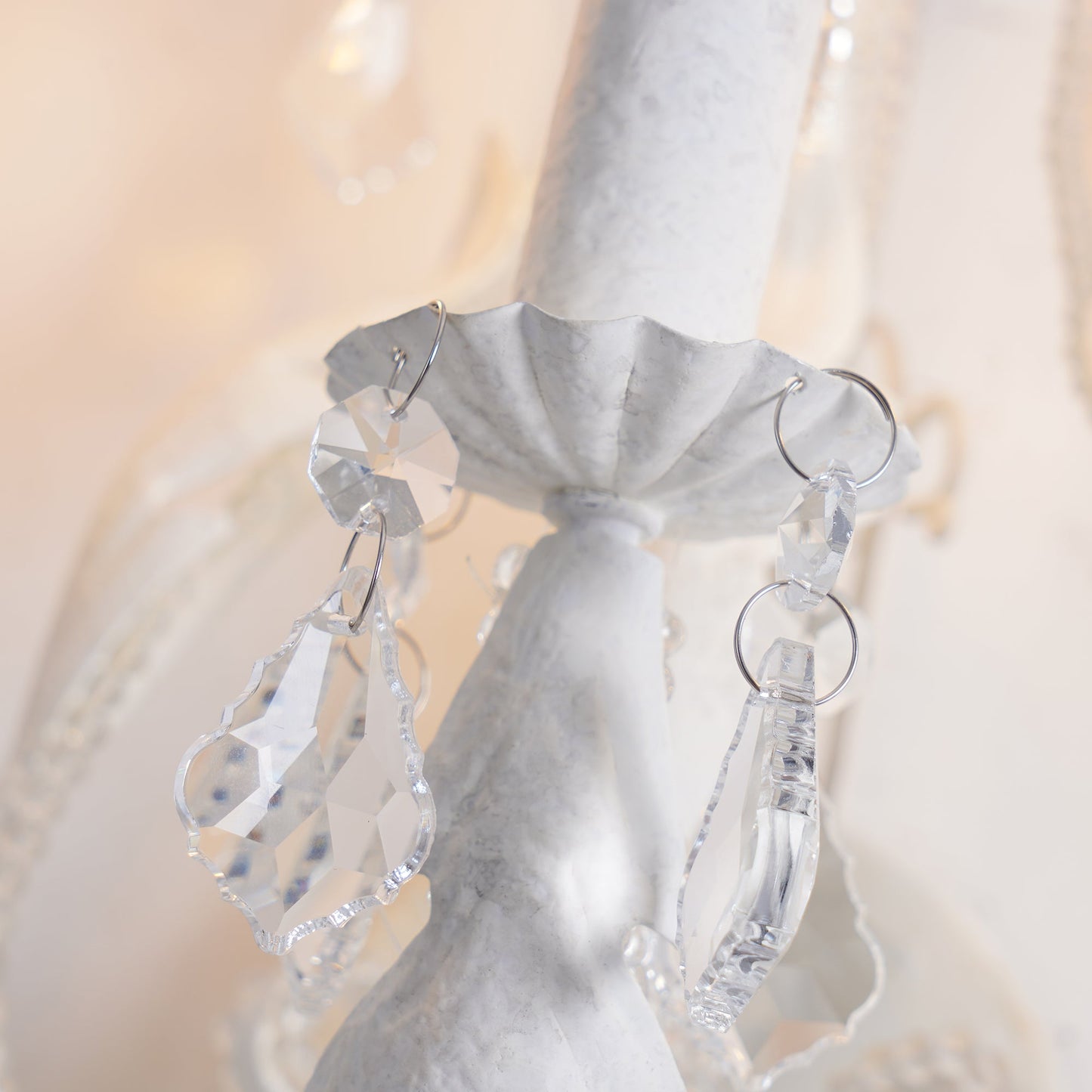 Candle Holder Wall Lamp Set of 2 with Crystal Accents