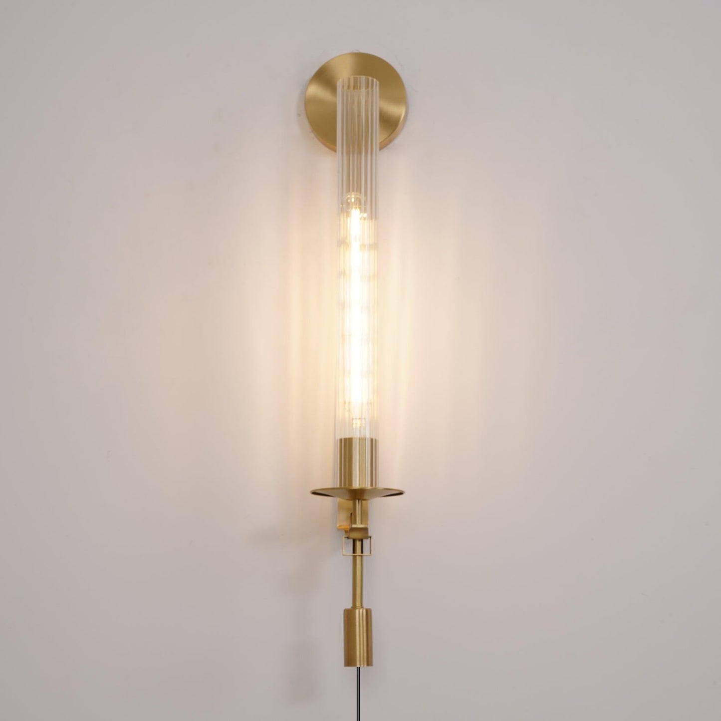 French Classicism Plug-in Wall Lamp with LED Edison Bulbs
