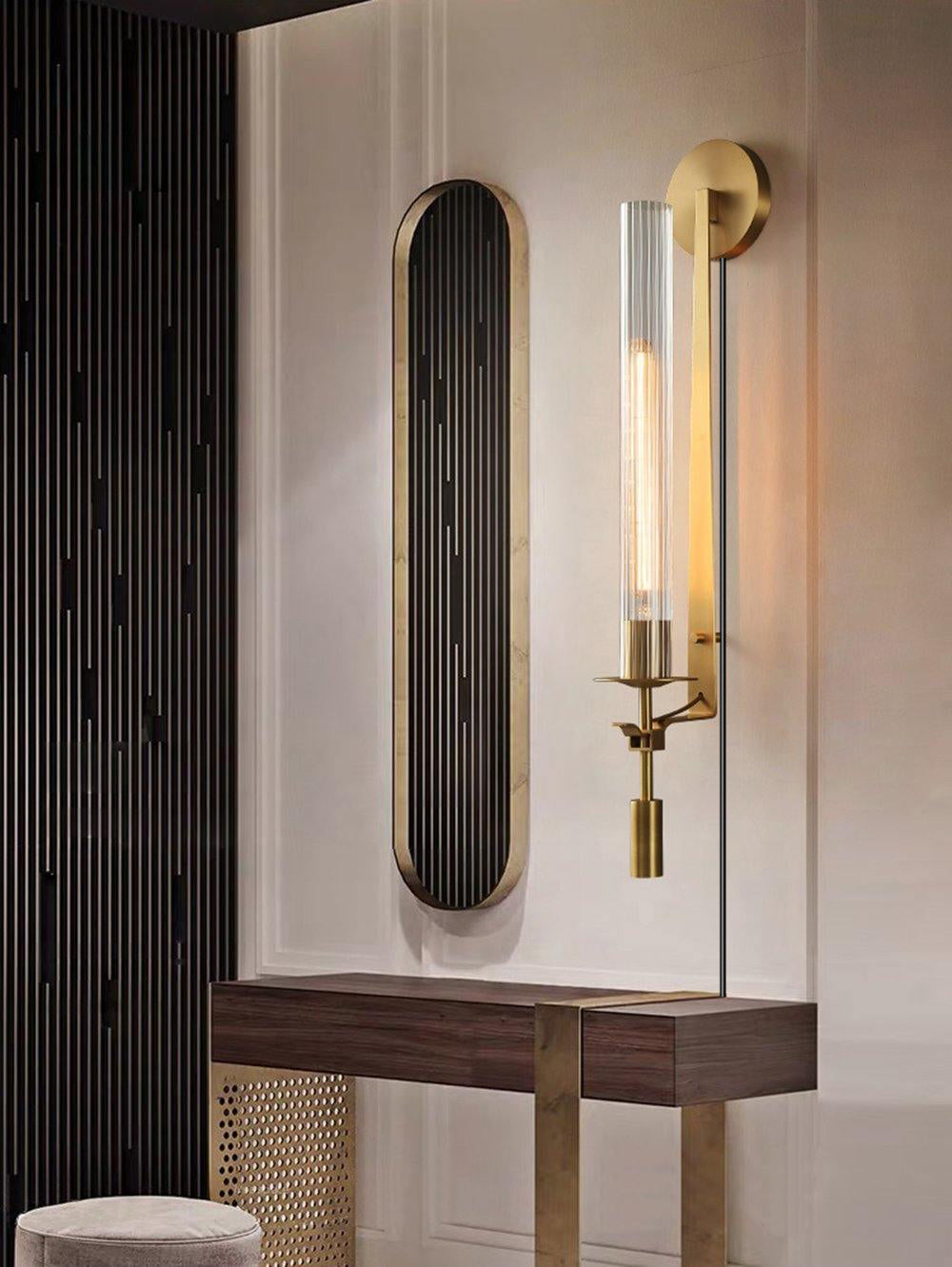French Classicism Plug-in Wall Lamp with LED Edison Bulbs