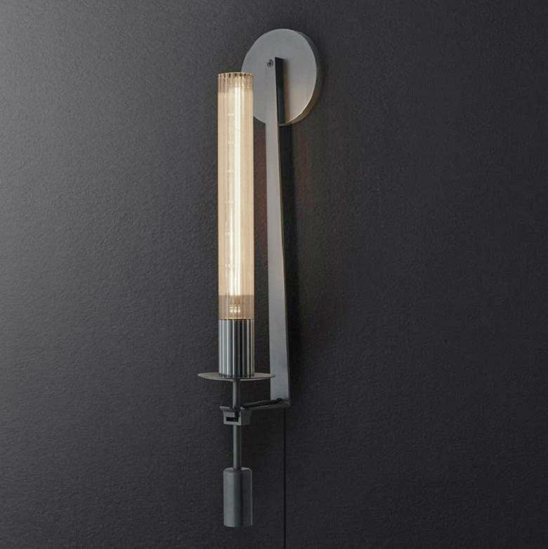 French Classicism Plug-in Wall Lamp with LED Edison Bulbs