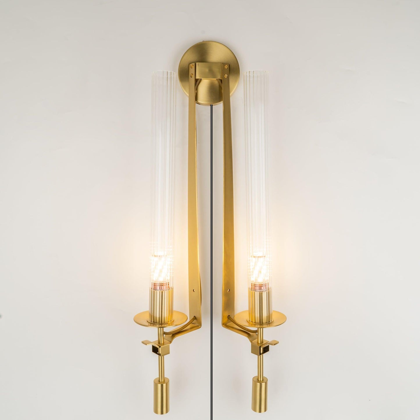 French Classicism Plug-in Wall Lamp with LED Edison Bulbs